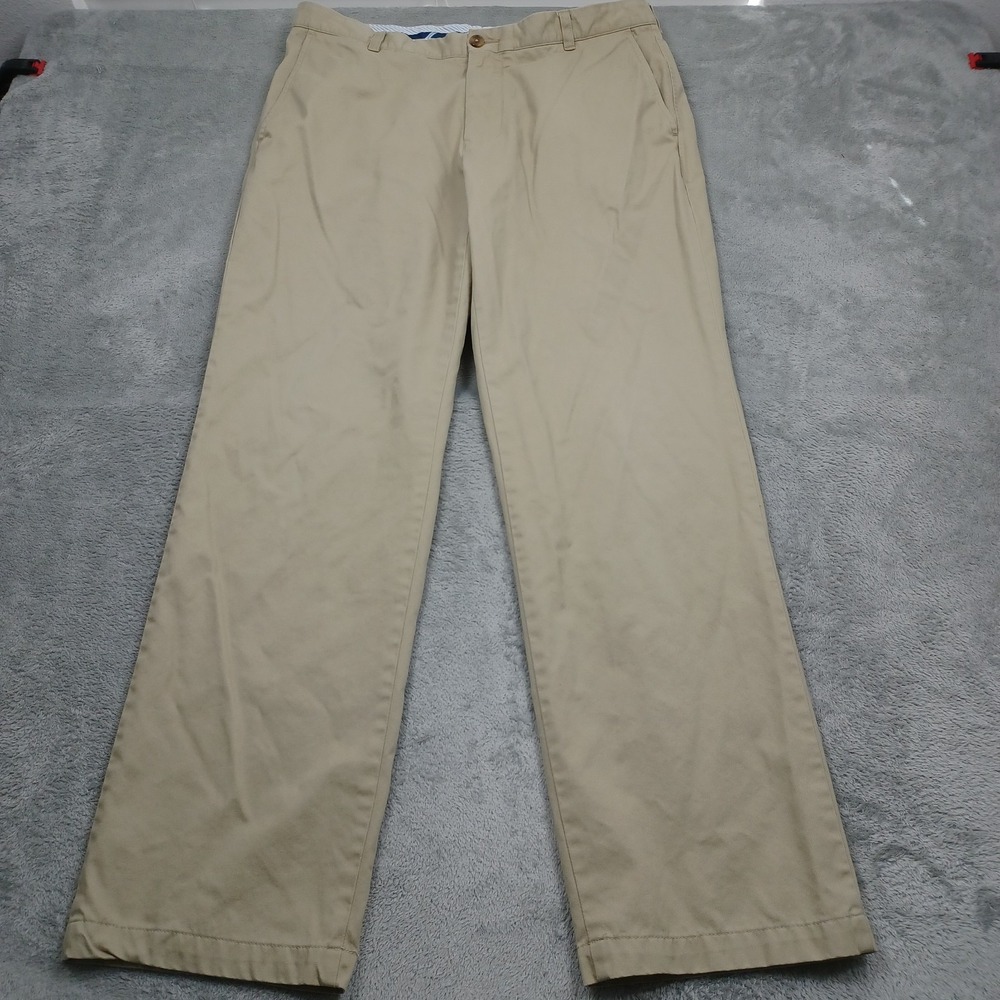 Southern Tide Pants Mens 36x32 Brown Cotton Preppy Straight Casual Skipjack